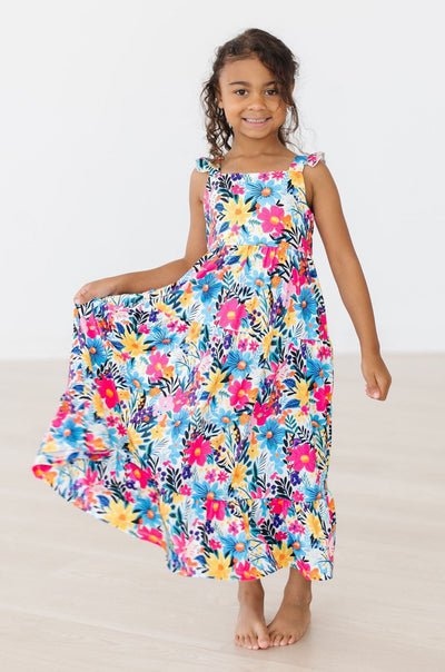 Mila & Rose:  Petal Paradise Ruffle Maxi Dress