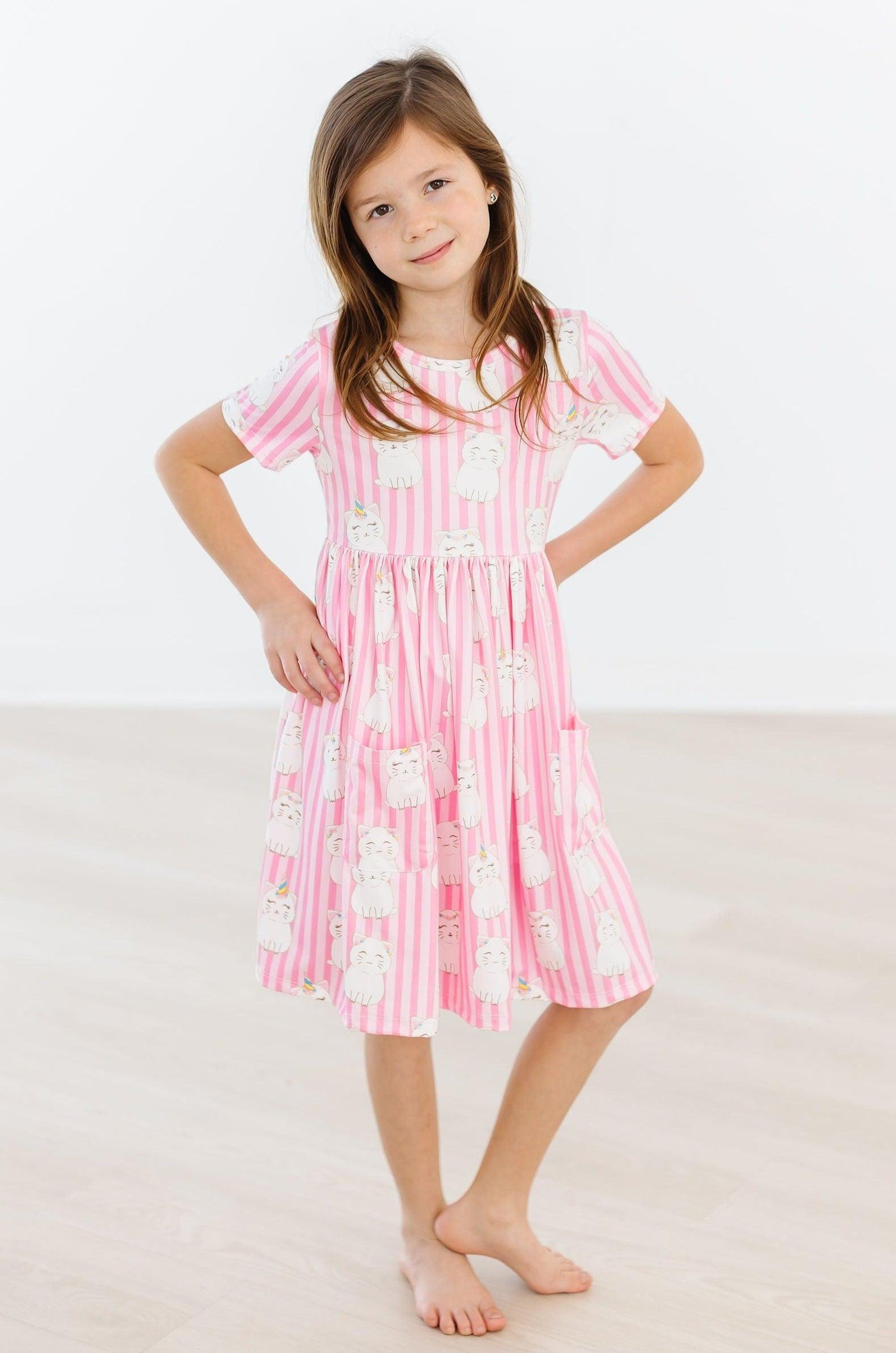 Mila & Rose:  Kittycorn S/S Pocket Twirl Dress