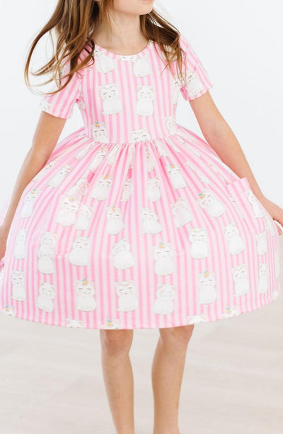 Mila & Rose:  Kittycorn S/S Pocket Twirl Dress