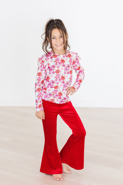 Mila & Rose:  Secret Garden L/S Ruffle Tee