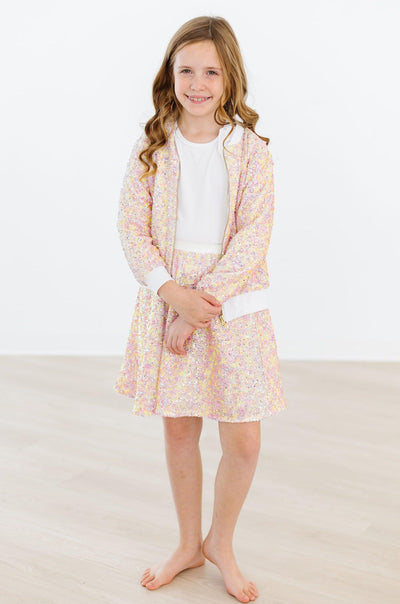 Mila & Rose:  Spring Rainbow Sequin Jacket