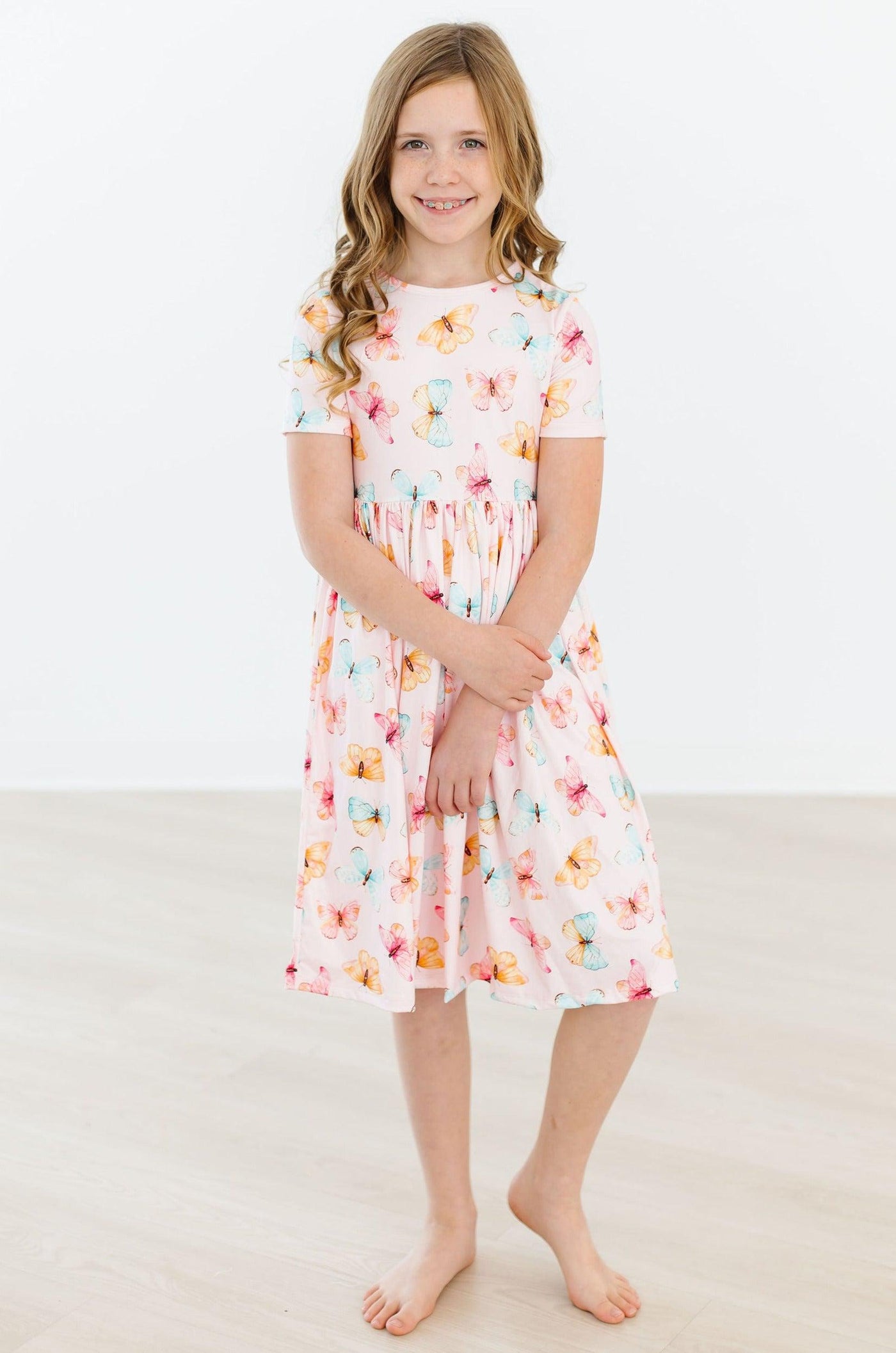 Mila & Rose:  Butterfly Kisses S/S Pocket Twirl Dress