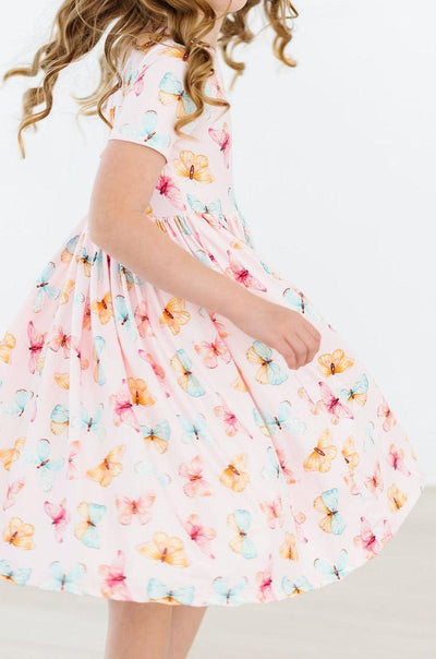 Mila & Rose:  Butterfly Kisses S/S Pocket Twirl Dress