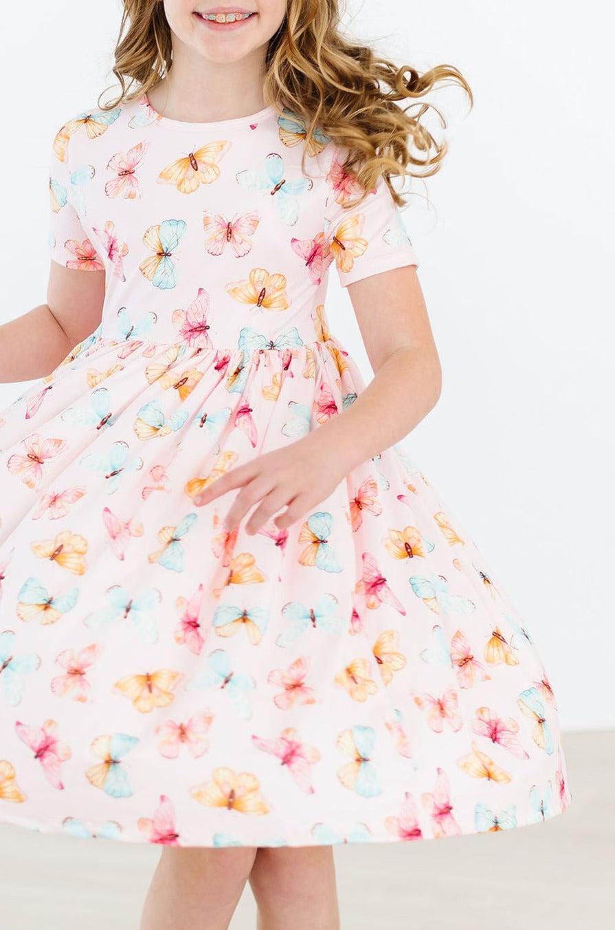 Mila & Rose:  Butterfly Kisses S/S Pocket Twirl Dress