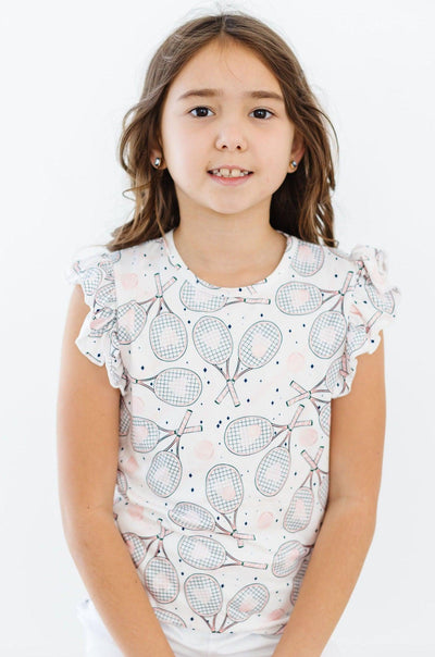 Mila & Rose:  Game, Set, Match S/S Ruffle Tee