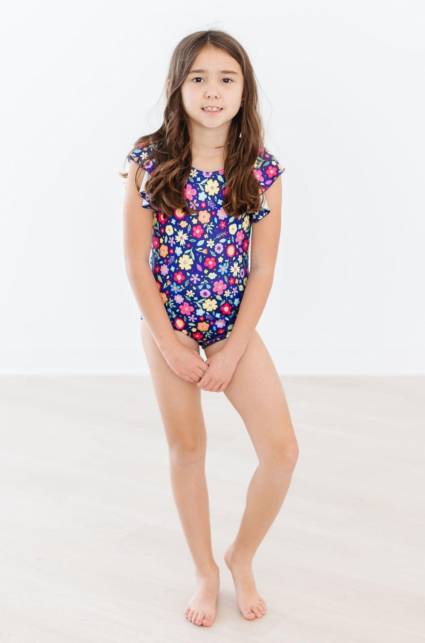 Mila & Rose:  Pick a Posy S/S Flutter Sleeve Leotard