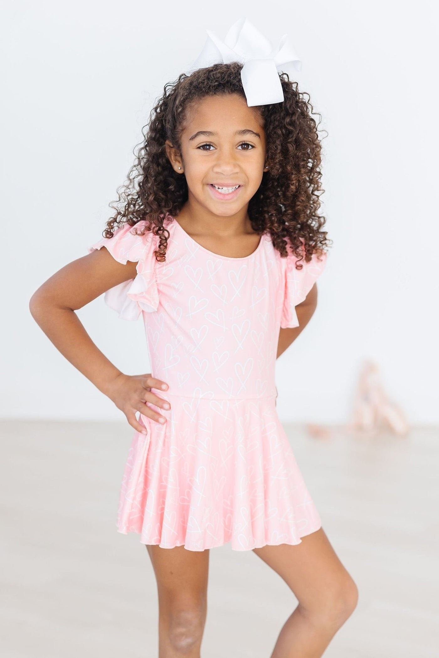 Mila & Rose:  Feeling Pink S/S Twirl Leotard