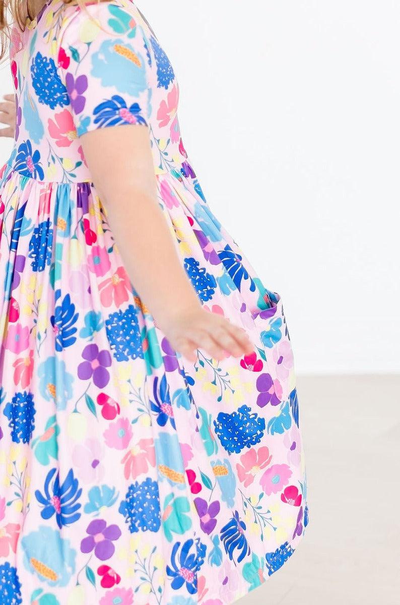 Mila & Rose:  Dahlia Dreams S/S Pocket Twirl Dress