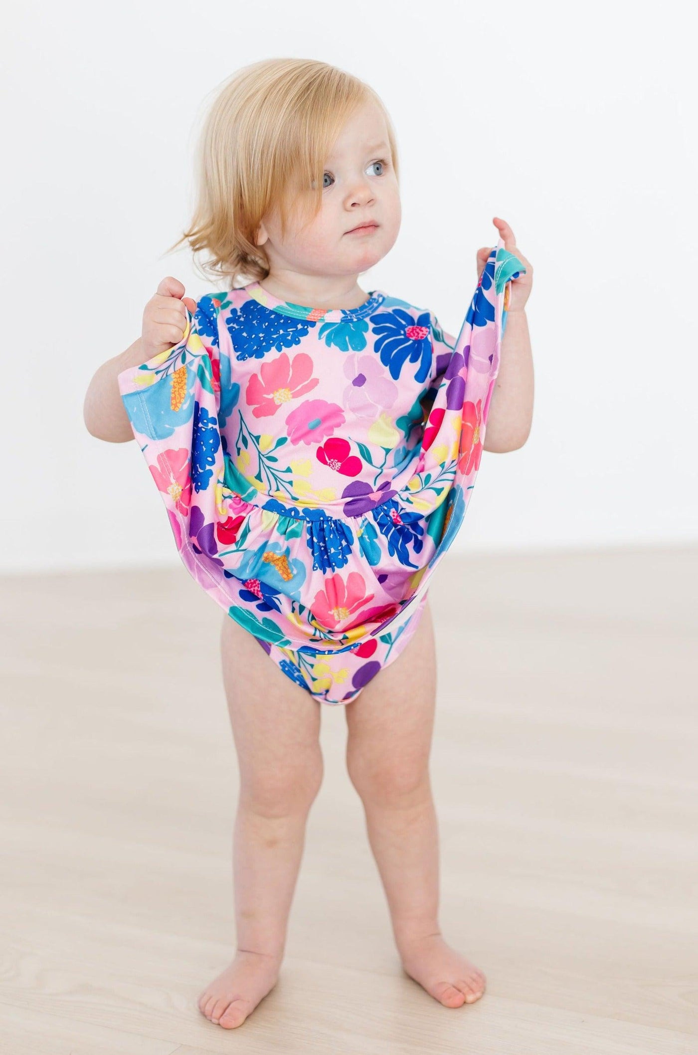 Mila & Rose:  Dahlia Dreams S/S Twirl Bodysuit