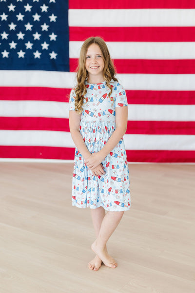 Mila & Rose:  Proudly Patriotic S/S Pocket Twirl Dress