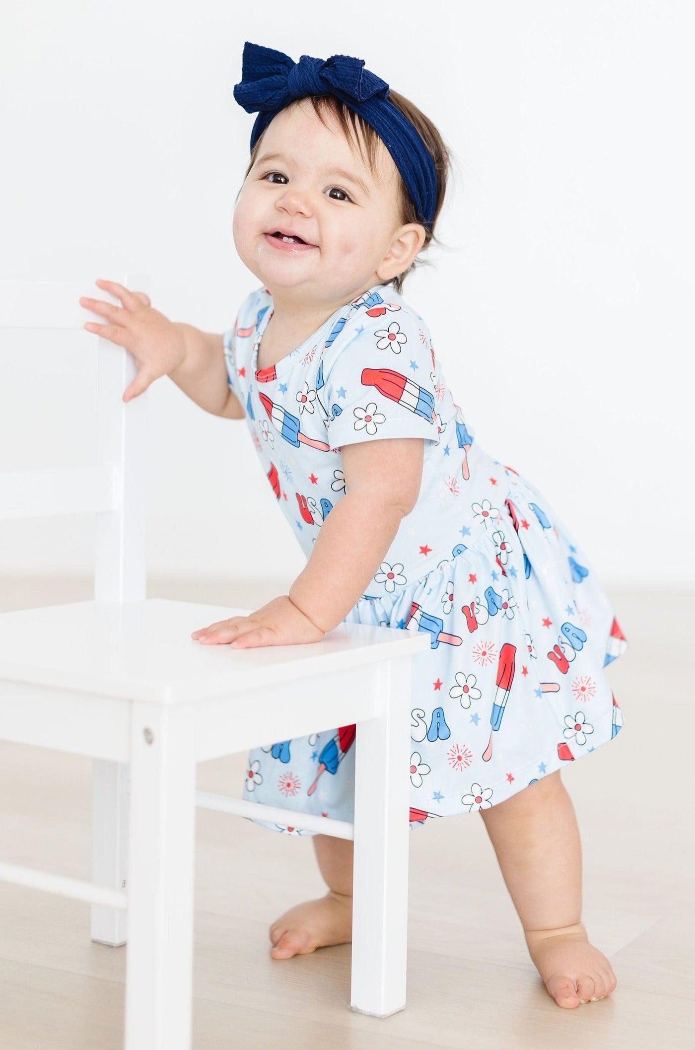 Mila & Rose:  Proudly Patriotic S/S Twirl Bodysuit