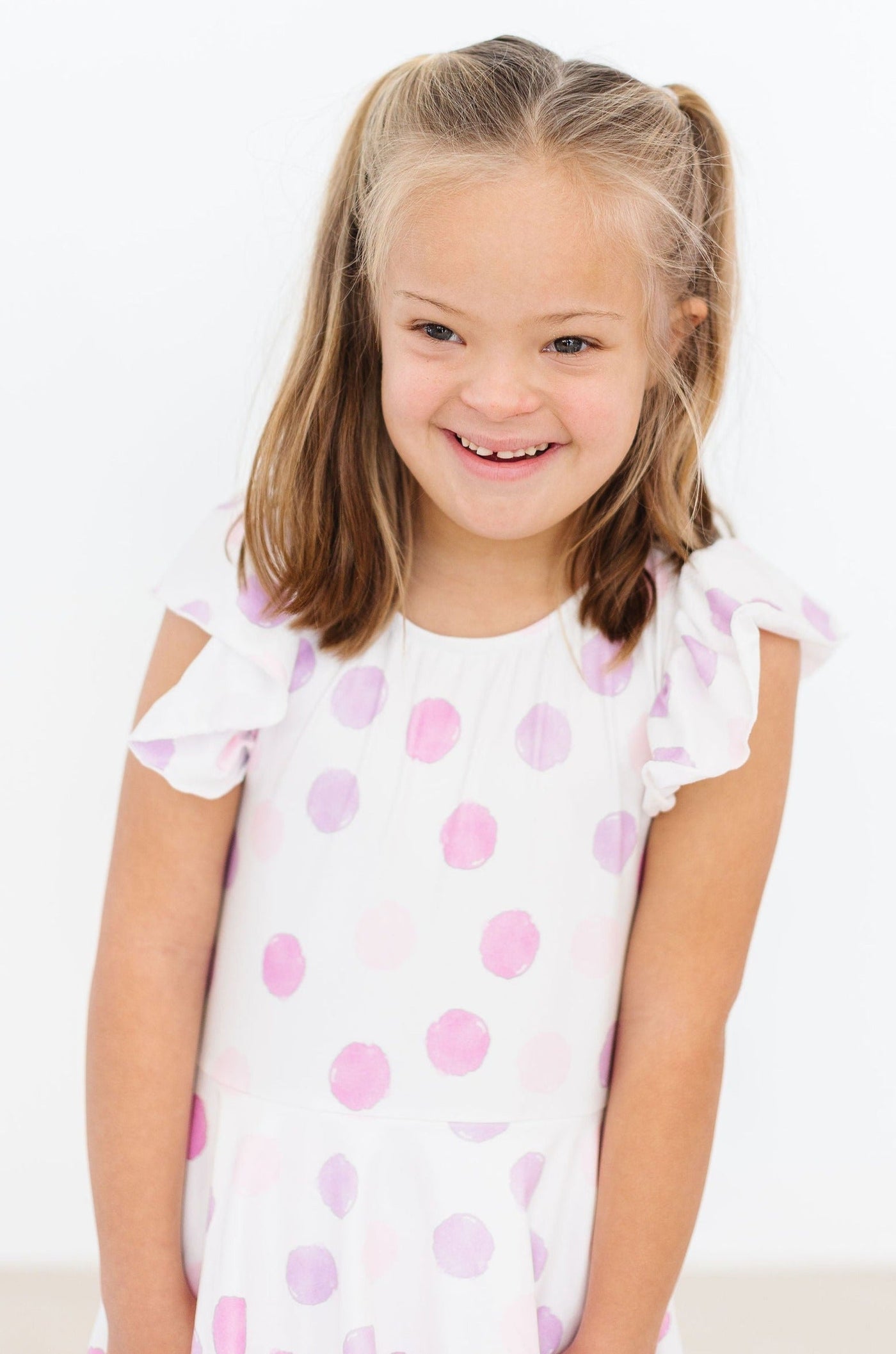 Mila & Rose:  Pastel Polka Dot S/S Twirl Leotard