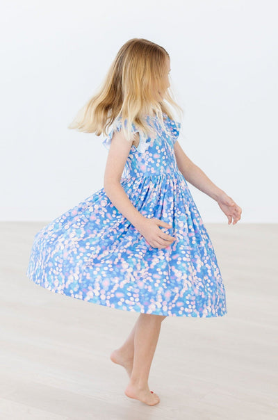 Mila & Rose:  Shimmer & Shine Flutter Sleeve Twirl Dress