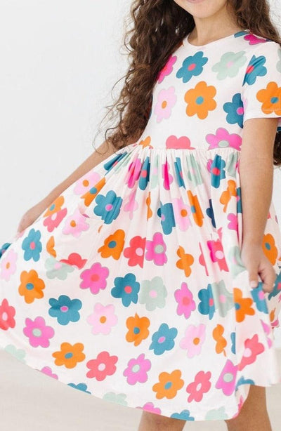 Mila & Rose:  Retro Floral S/S Pocket Twirl Dress