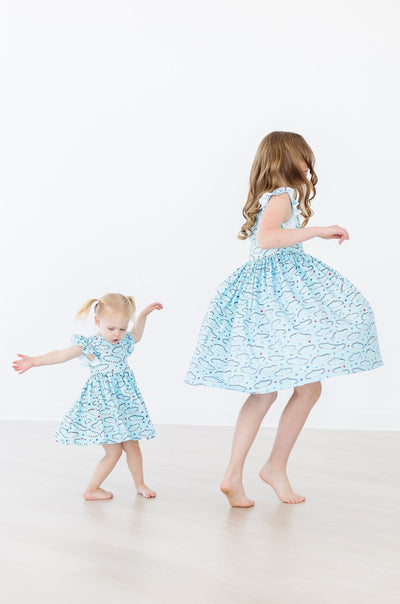 Mila & Rose:  Miss Americana (Mila's Version) Flutter Sleeve Twirl Dress