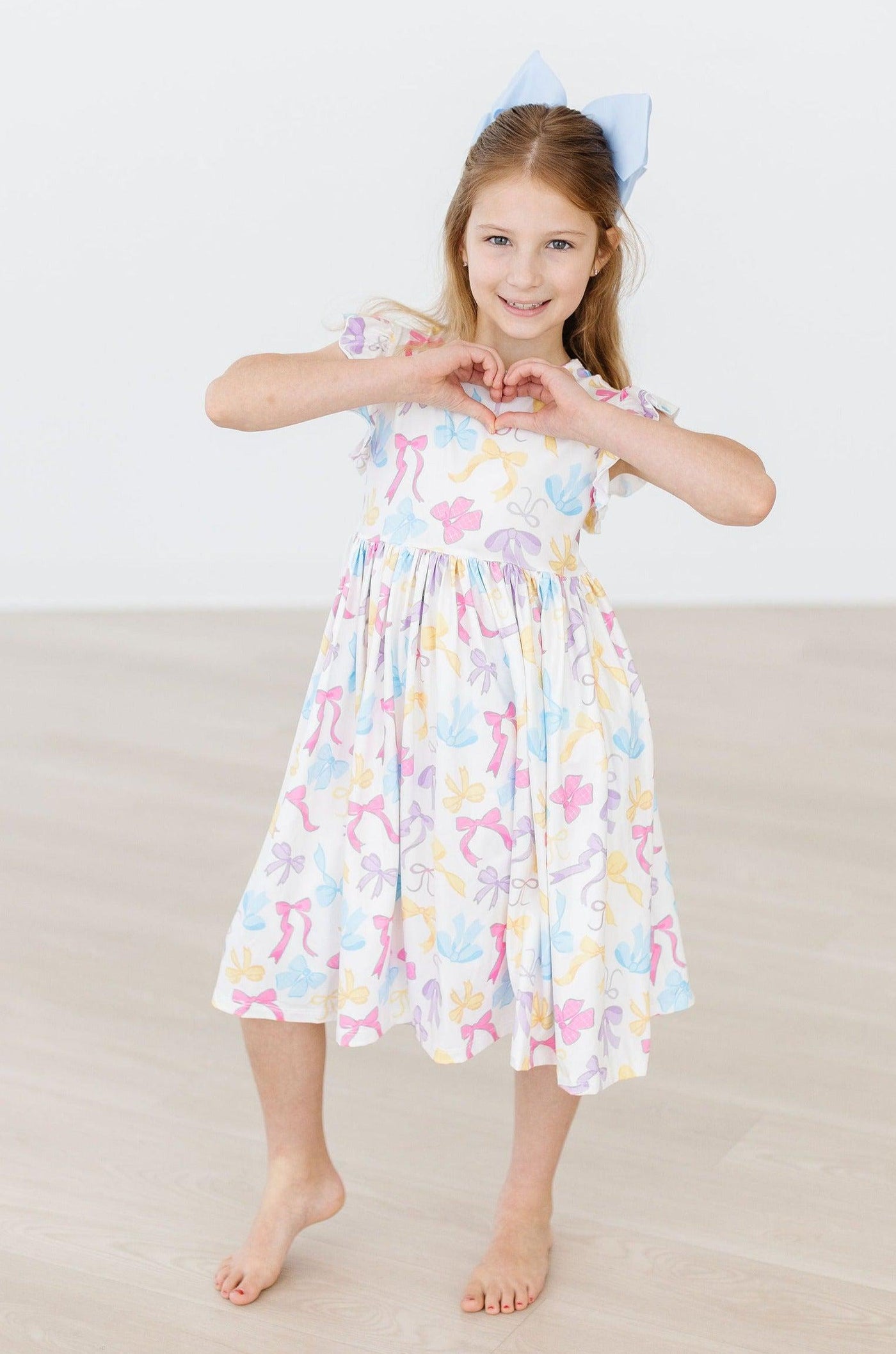 Mila & Rose:  Bow-tastic Flutter Sleeve Twirl Dress