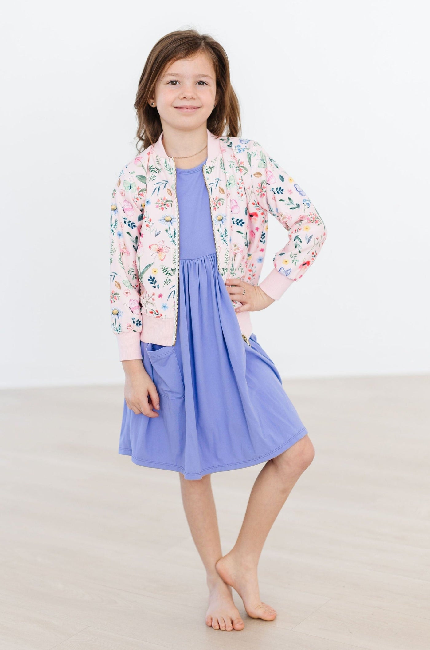 Mila & Rose:  Butterfly Meadows Satin Jacket