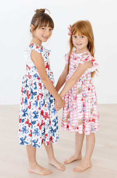 Mila & Rose:  Off to the Circus Flutter Sleeve Twirl Dress