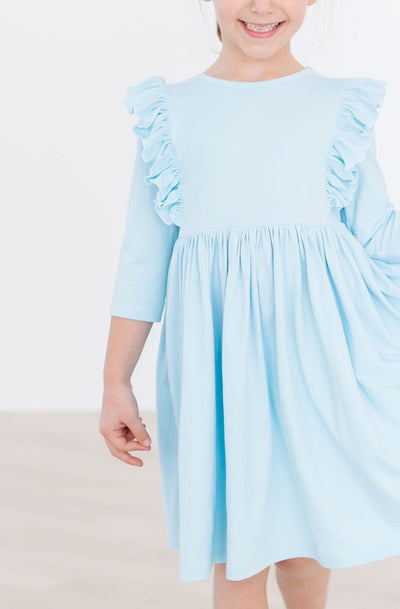 Mila & Rose:  Bluebird 3/4 Ruffle Twirl Dress