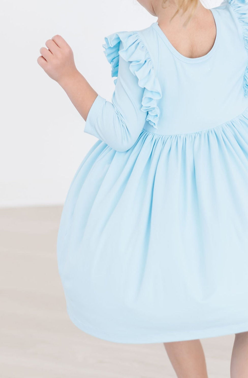 Mila & Rose:  Bluebird 3/4 Ruffle Twirl Dress