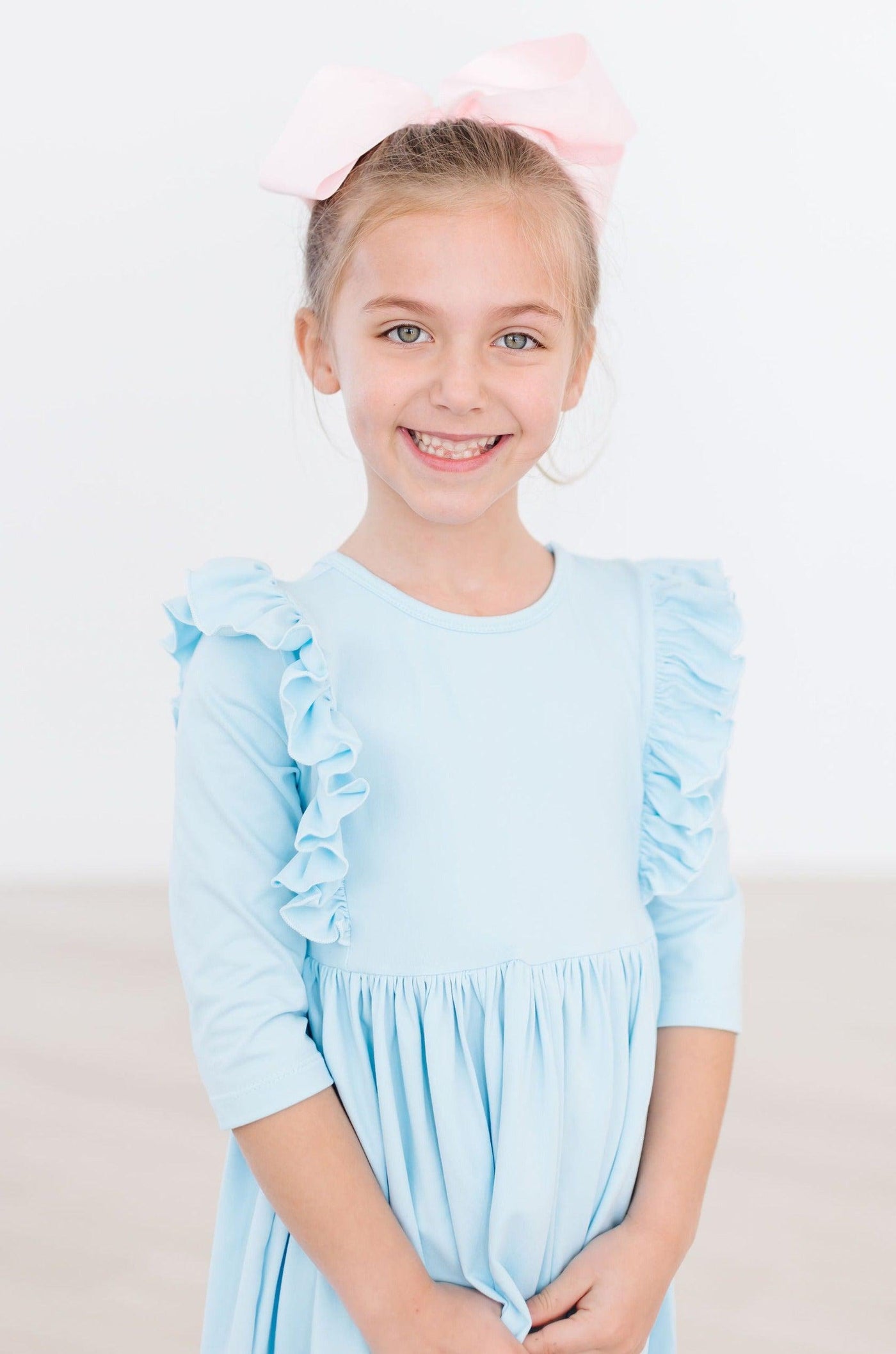 Mila & Rose:  Bluebird 3/4 Ruffle Twirl Dress