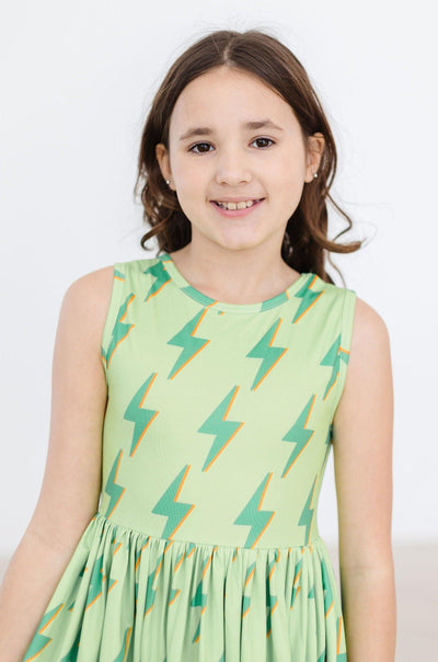 Mila & Rose:  Neon Lightning Tank Twirl Dress