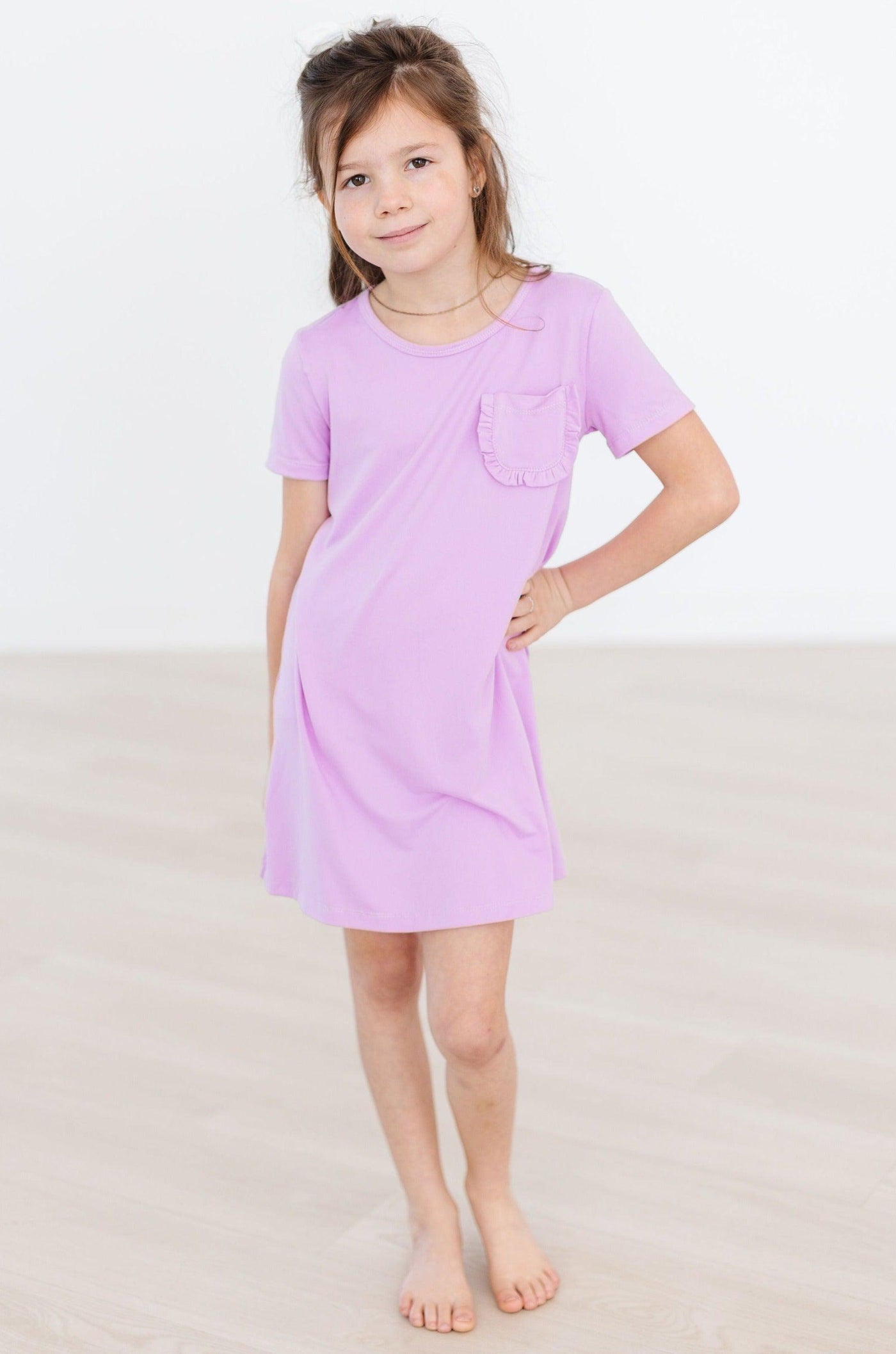 Mila & Rose:  Bright Lilac T-Shirt Dress