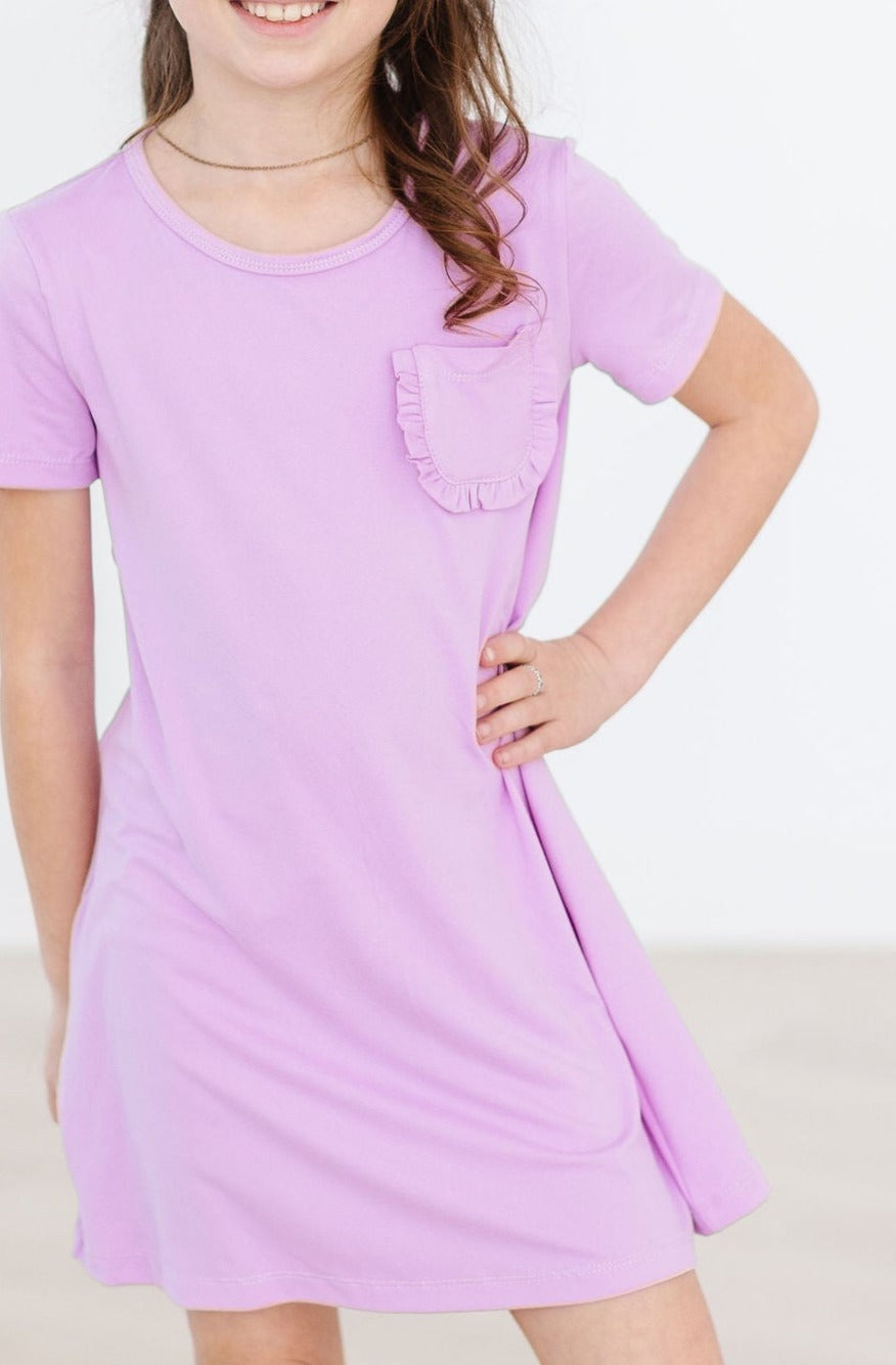 Mila & Rose:  Bright Lilac T-Shirt Dress