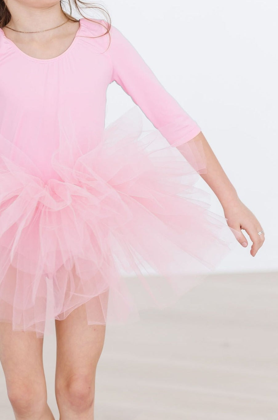 Mila & Rose:  Bubblegum Pink 3/4 Tutu Leotard