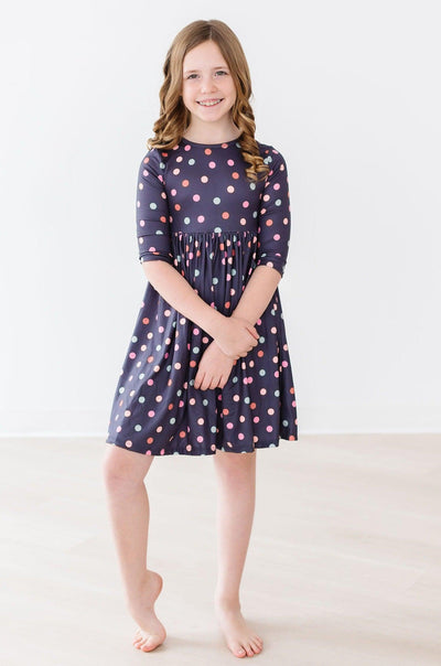 Mila & Rose:  City Girl 3/4 Sleeve Twirl Dress