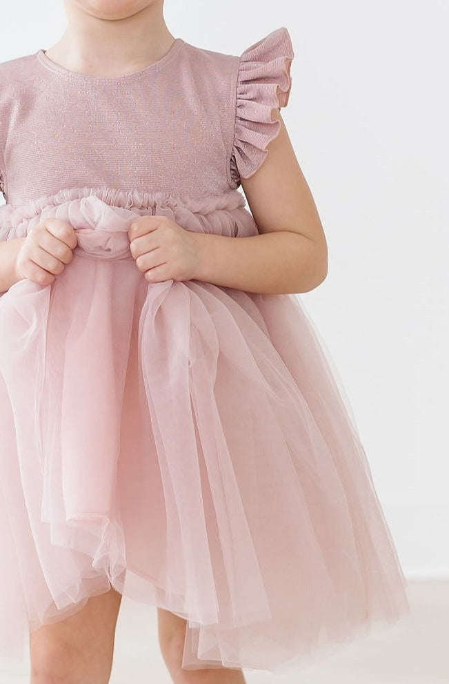 Mila & Rose:  Dusty Pink Shimmer Tutu Dress