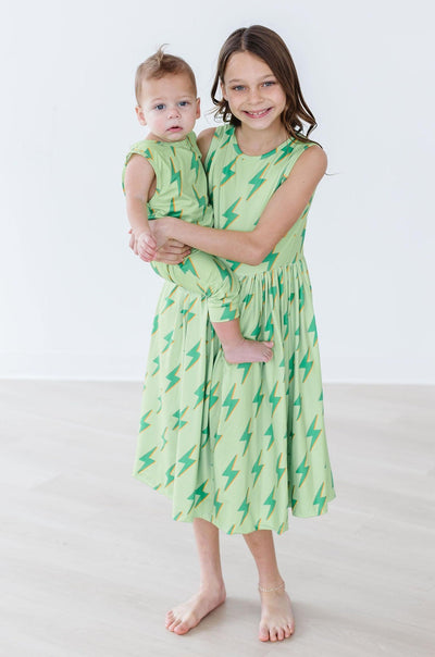 Mila & Rose:  Neon Lightning Tank Twirl Dress