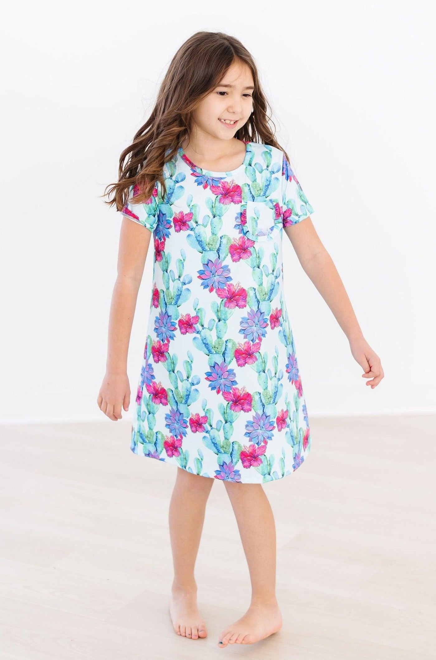 Mila & Rose:  Cactus Flower T-Shirt Dress