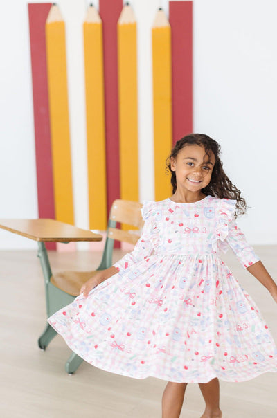 Mila & Rose:  School Days 3/4 Ruffle Twirl Dress