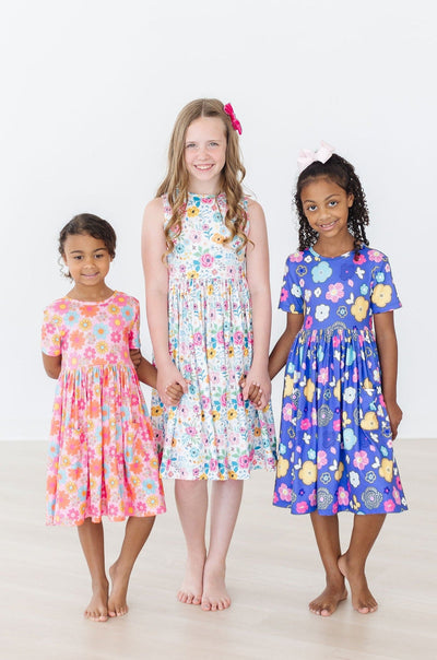 Mila & Rose:  Floral Frenzy S/S Pocket Twirl Dress