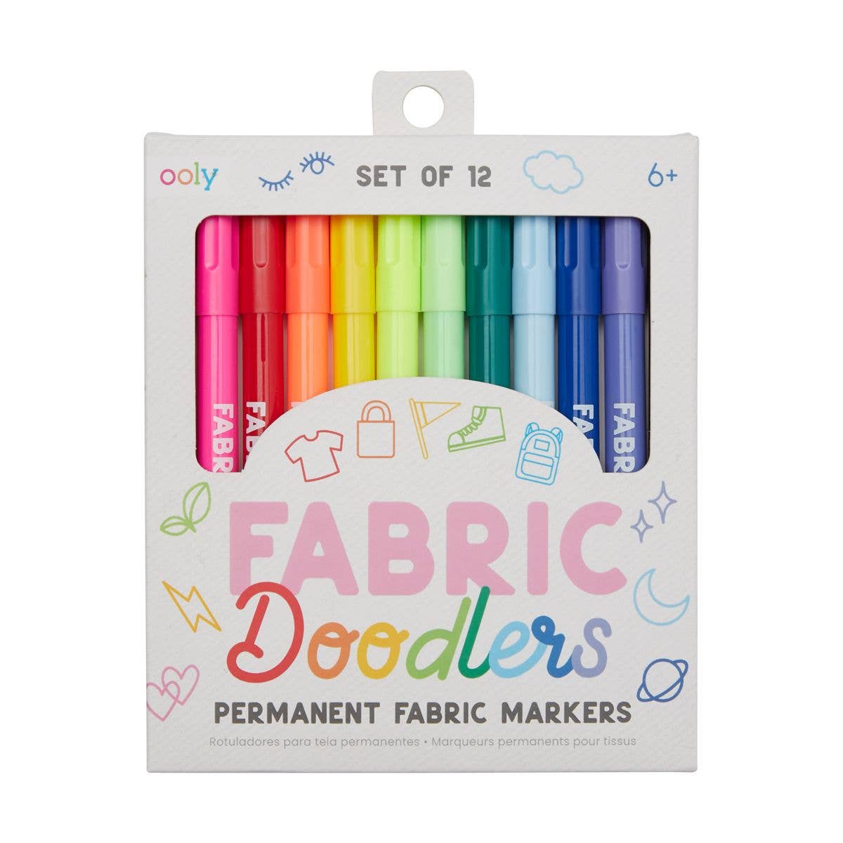 OOLY: Fabric Doodlers Markers (Set of 12)