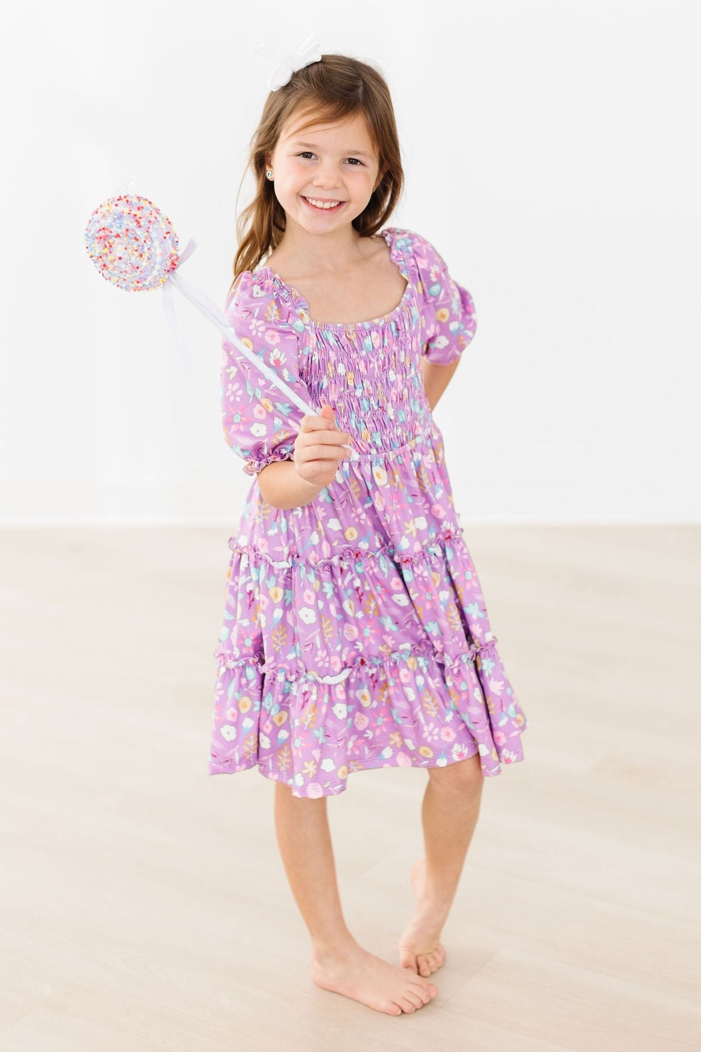 Mila & Rose:  Playful Posy Smocked Ruffle Dress