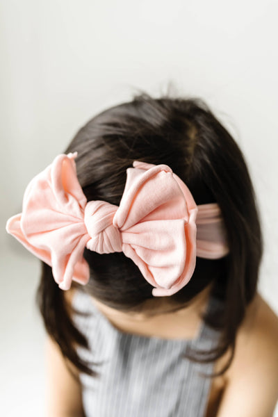 Baby Bling Bows Fab-Bow-Lous Headwrap: Rose Quartz