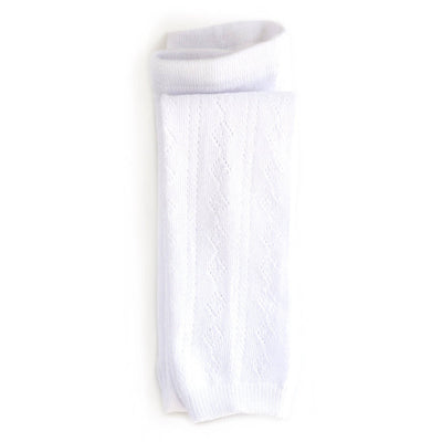 Little Stocking Co. Knit Footless Tights: Fancy White