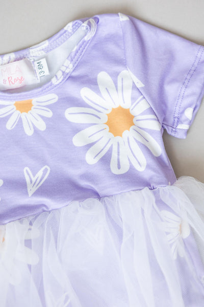 Mila & Rose:  SALE I Heart Daisies Tutu Bodysuit