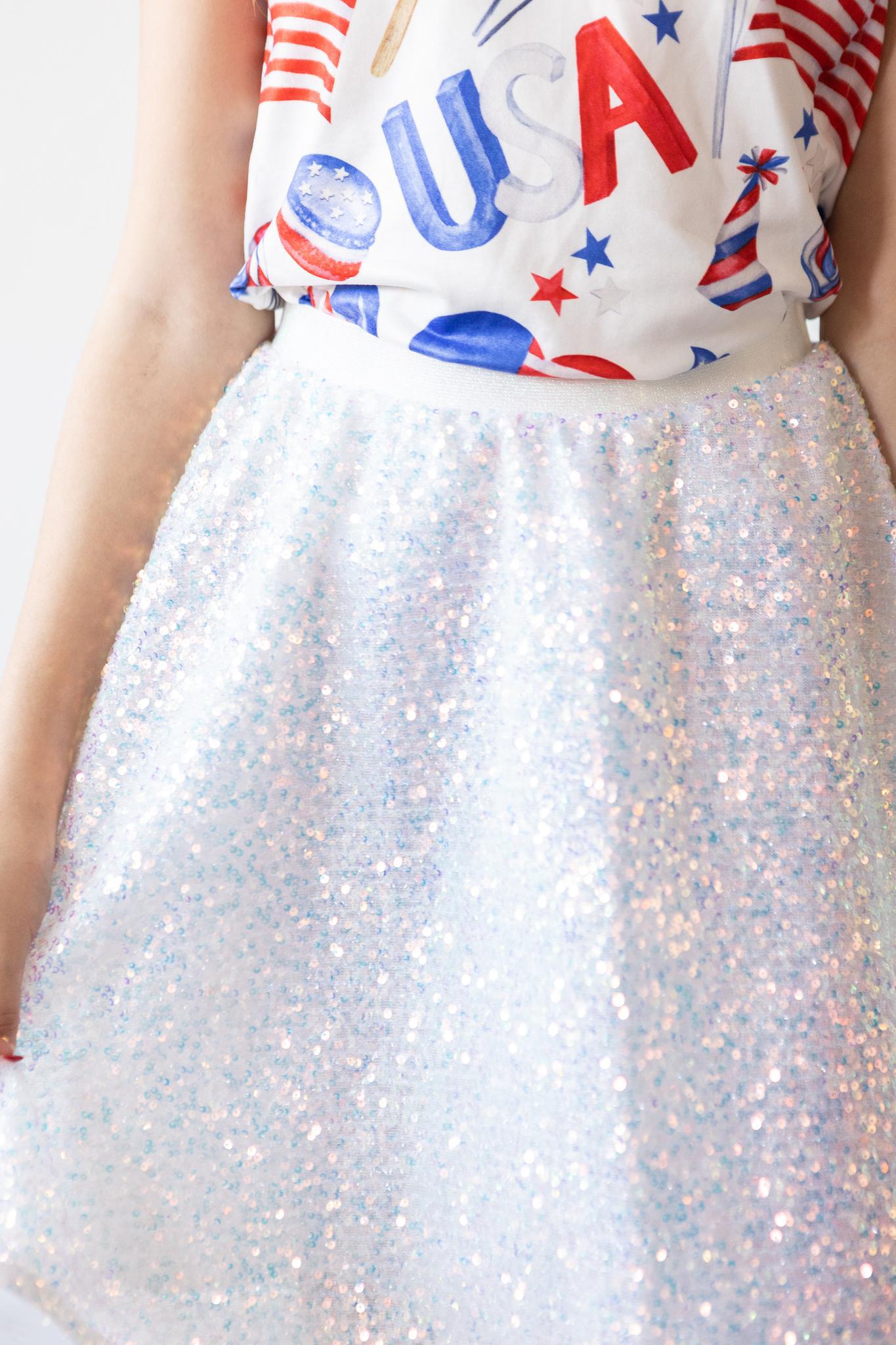 Mila & Rose:  SALE Disco Sequin Twirl Skirt