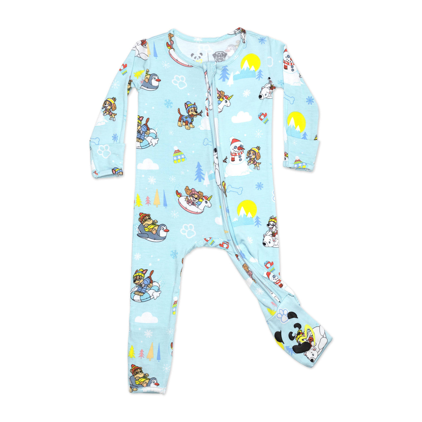 Bellabu Bear Bamboo Convertible Footie: PAW Patrol Winter