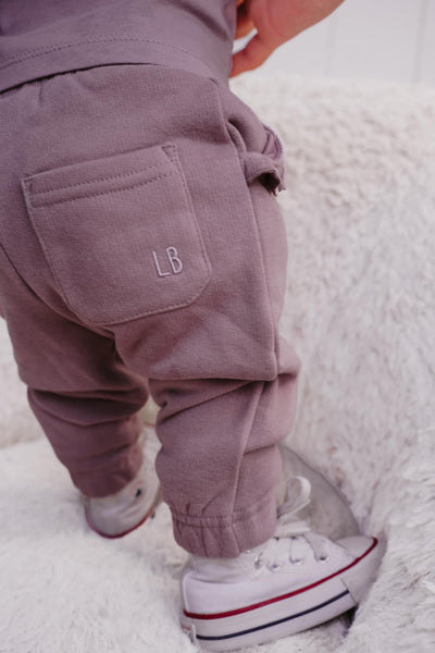 Little Bipsy Ruffle Sweatpant: Wisteria