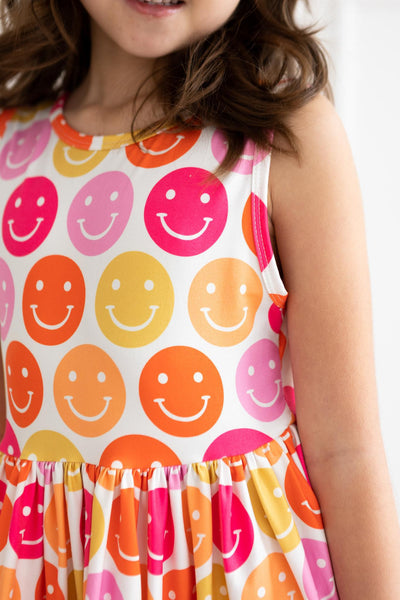 Mila & Rose:  Don't Worry, Be Hippy Tank Twirl Dress