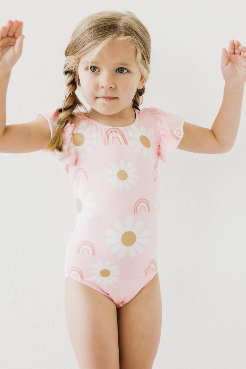 Mila & Rose:  You are My Sunshine S/S Flutter Sleeve Leotard