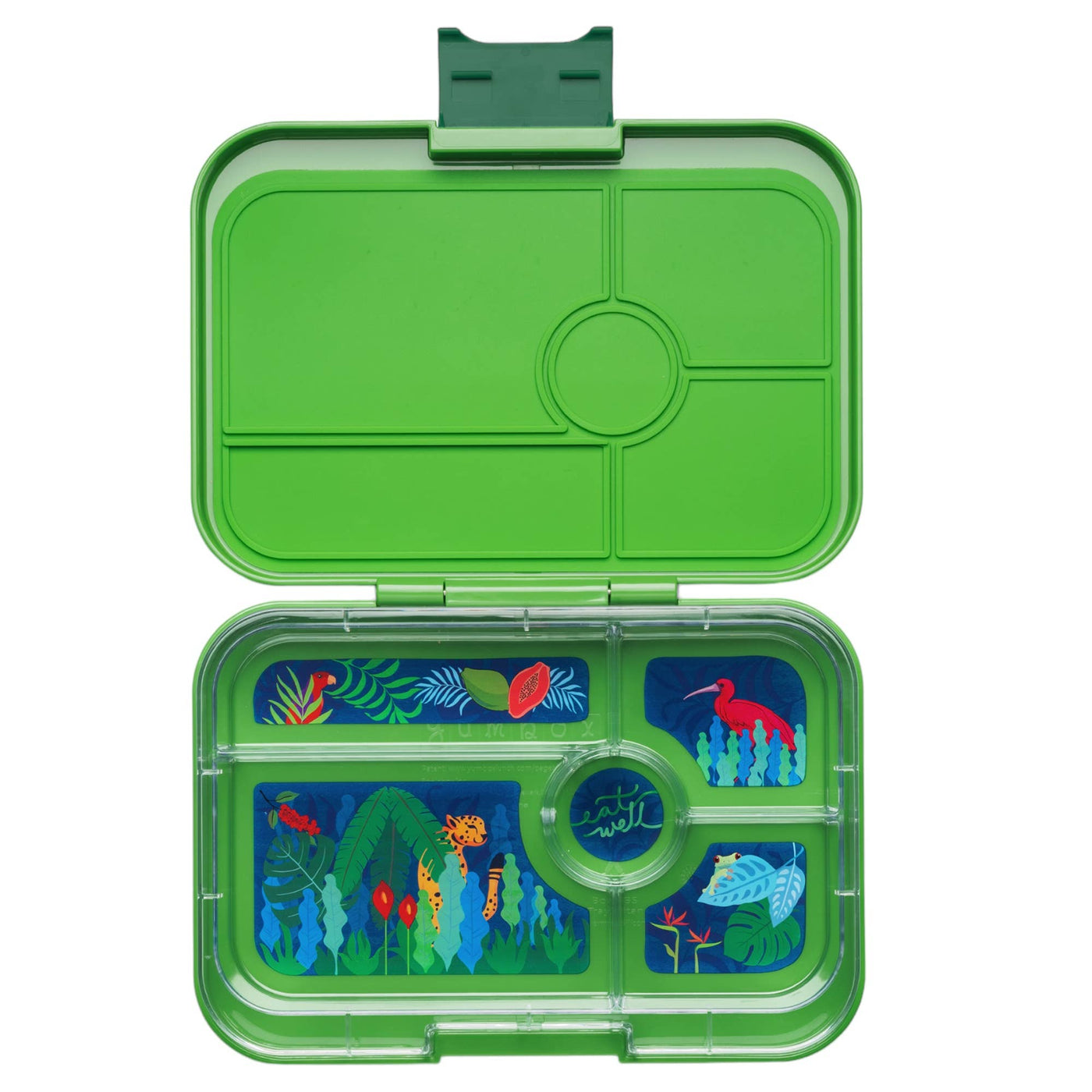 Yumbox XL Tapas 5 Compartments: Jurassic Green (Jungle Tray)