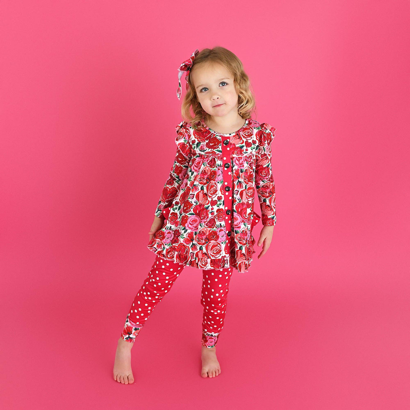 Gigi and Max - Rose Peplum Set Valentines Day