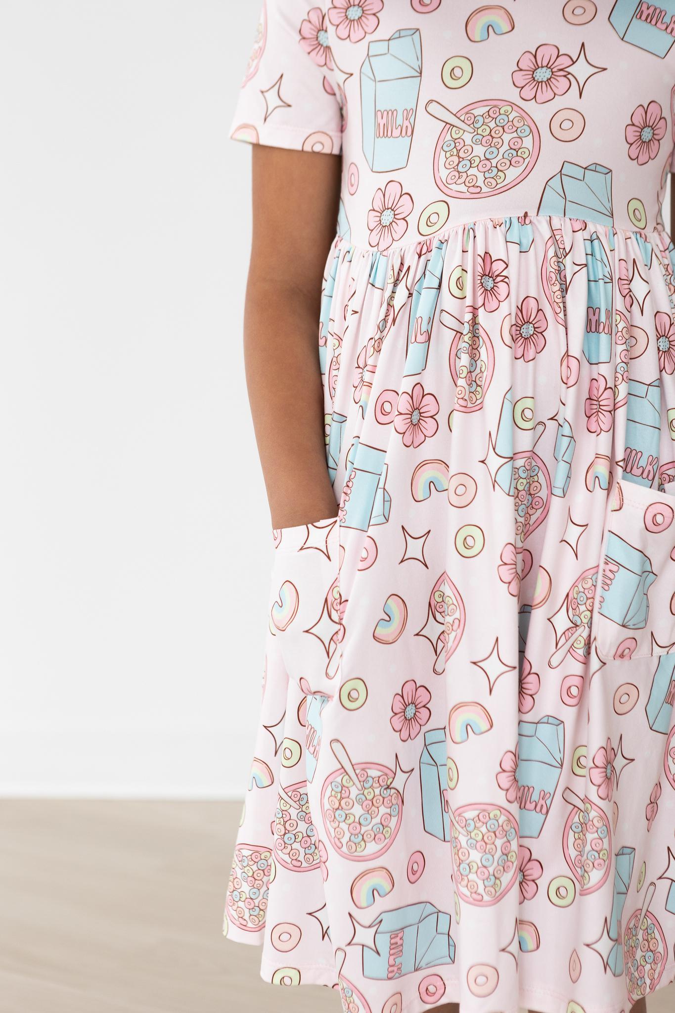 Mila & Rose:  Milk & Cereal S/S Pocket Twirl Dress