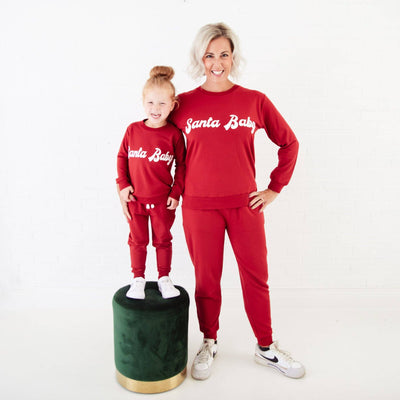 Dreamiere Bamboo Blend Jogger Set: Santa Baby