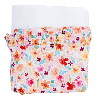 Birdie Bean Toddler Ruffle Plush Blanket: Pearl